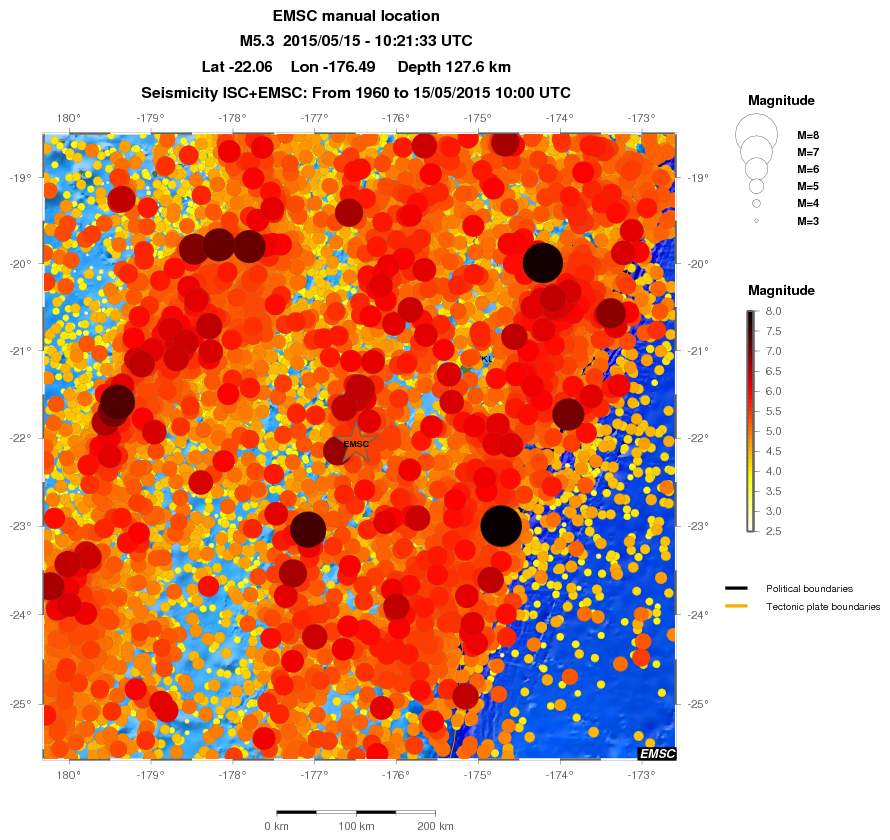 regional magnitude historical seismicity