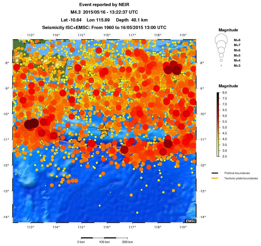 regional magnitude historical seismicity