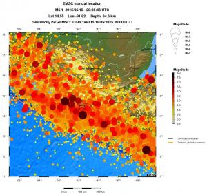 regional magnitude historical seismicity