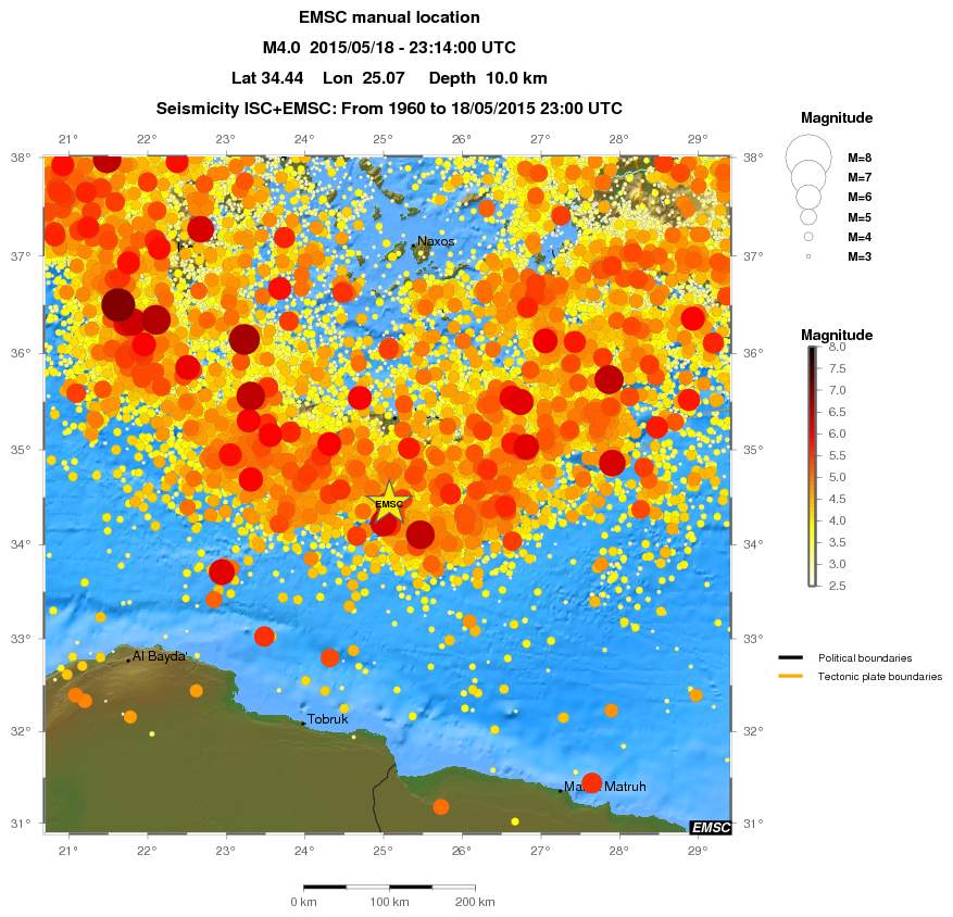 regional magnitude historical seismicity