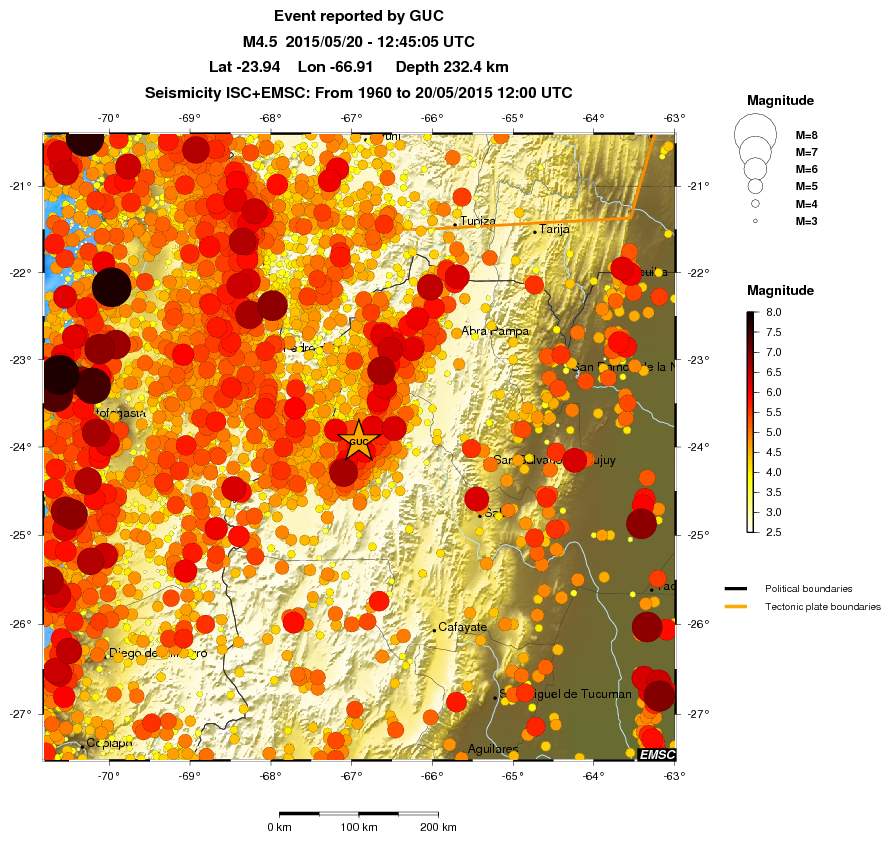 regional magnitude historical seismicity