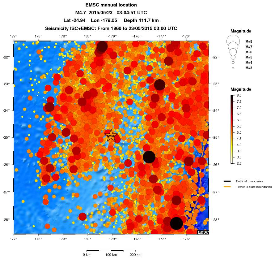 regional magnitude historical seismicity