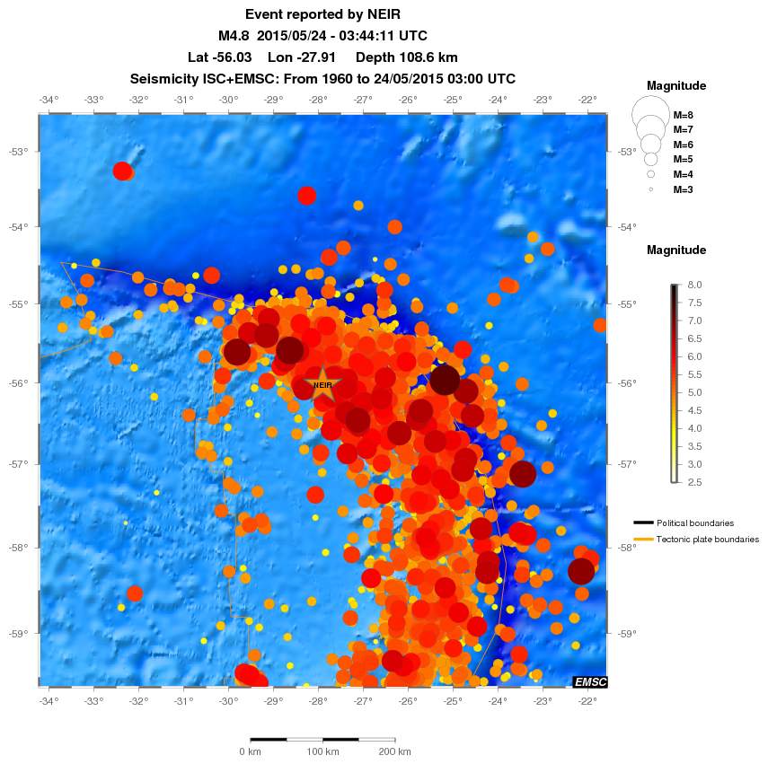 regional magnitude historical seismicity