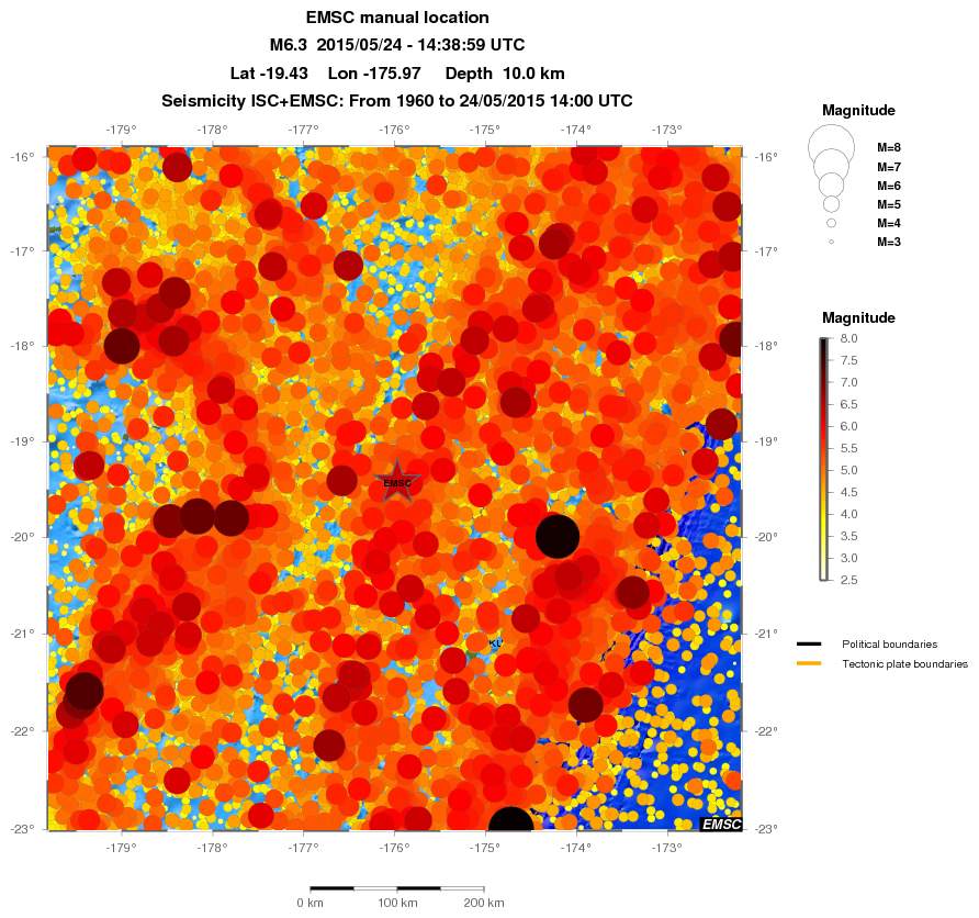 regional magnitude historical seismicity