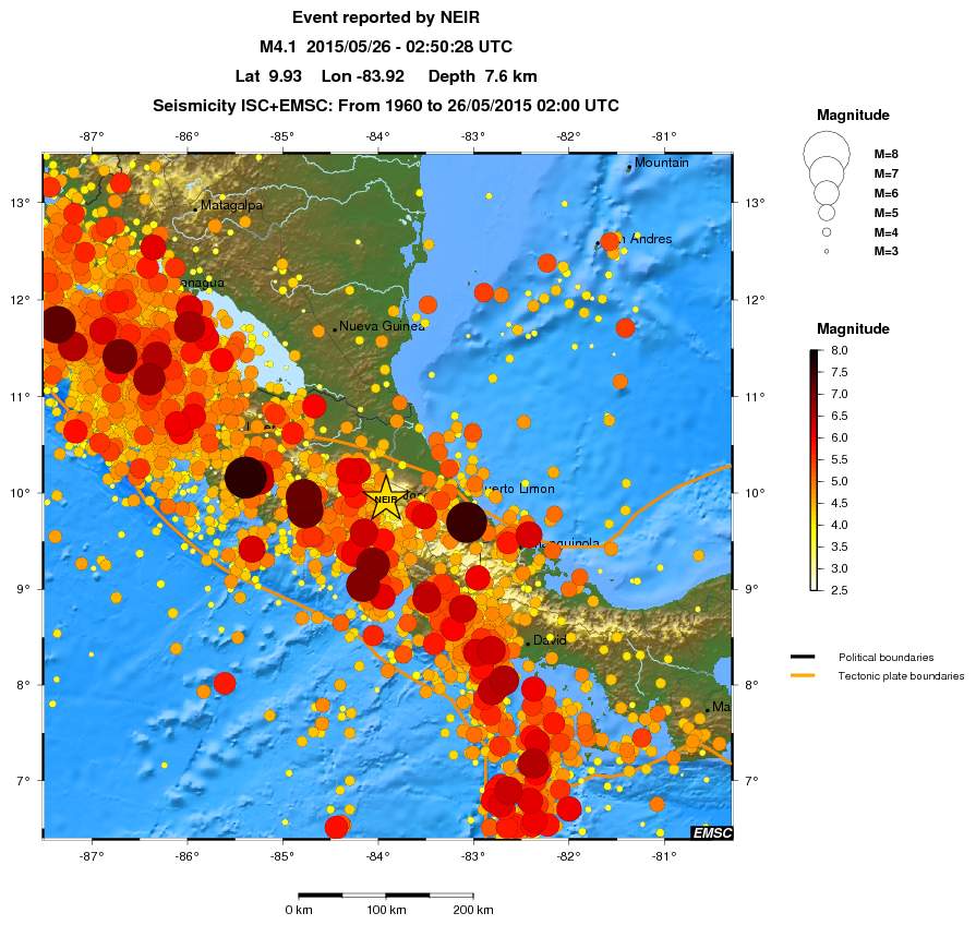 regional magnitude historical seismicity
