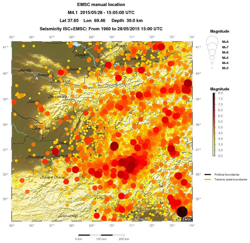 regional magnitude historical seismicity