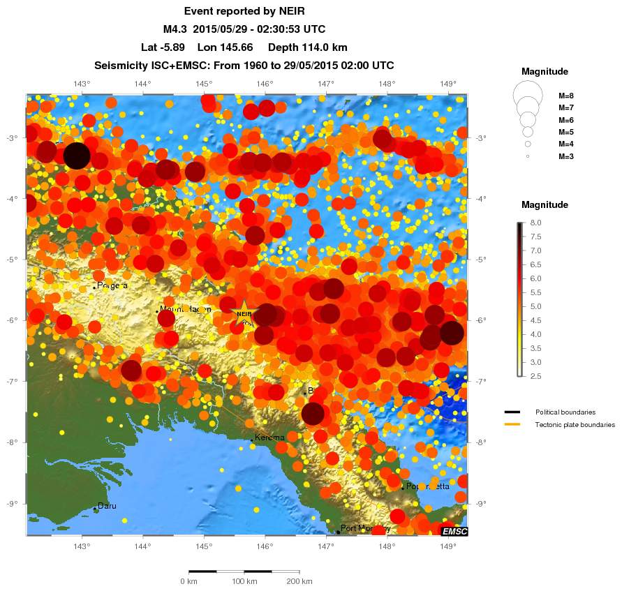 regional magnitude historical seismicity
