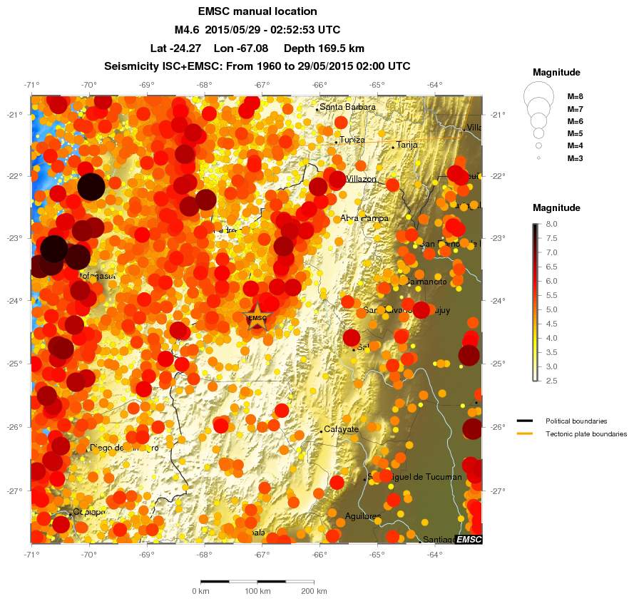 regional magnitude historical seismicity