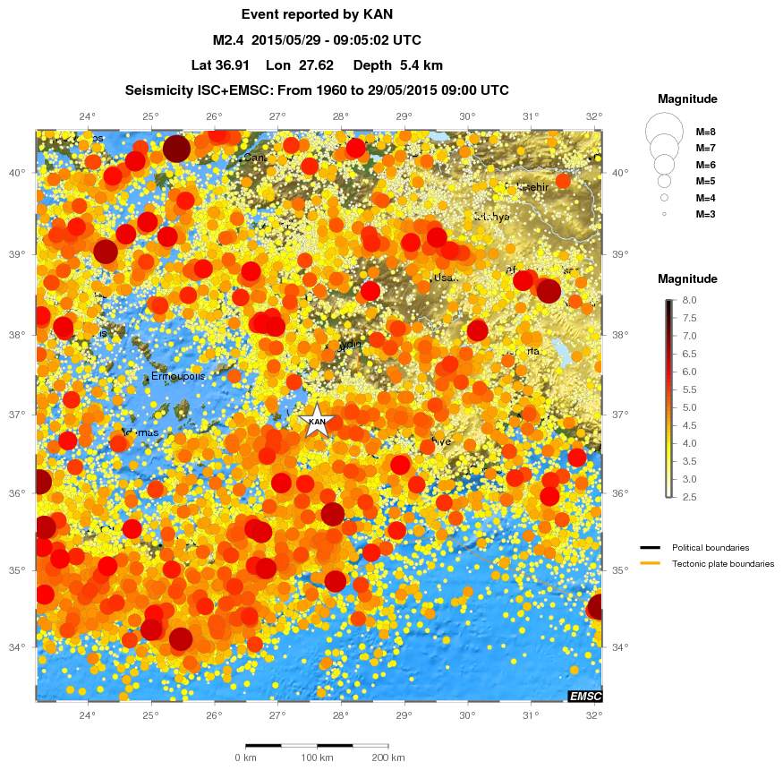 regional magnitude historical seismicity