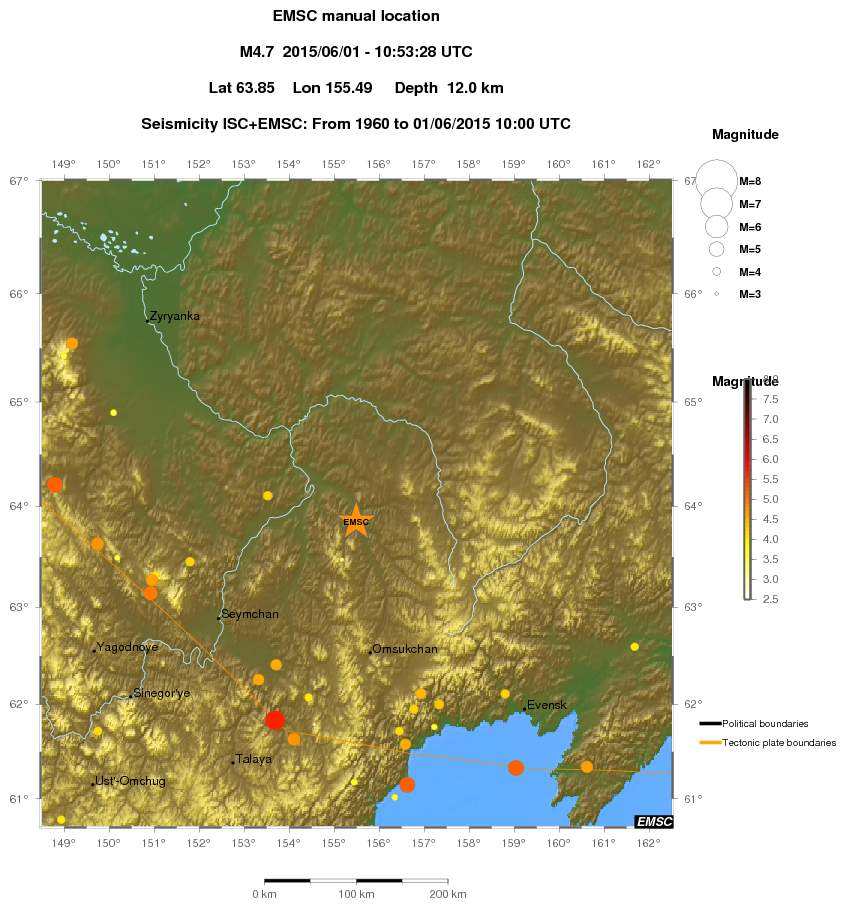 regional magnitude historical seismicity