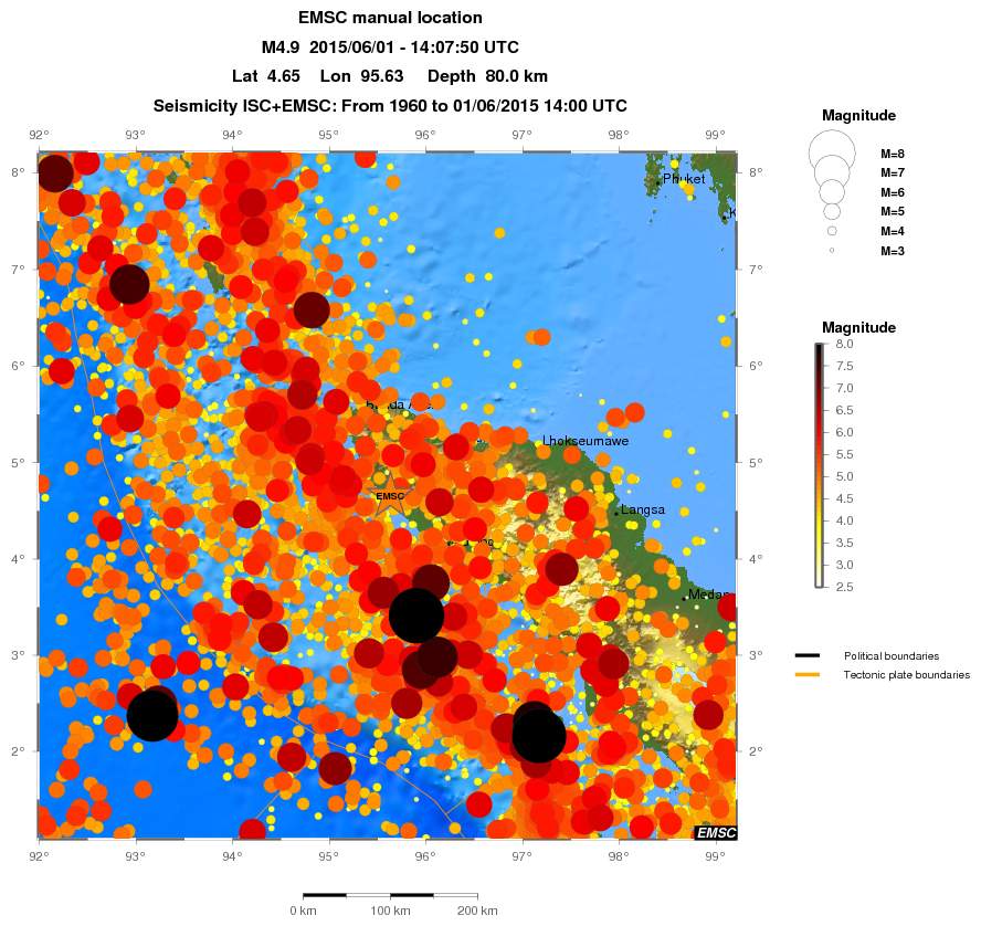 regional magnitude historical seismicity