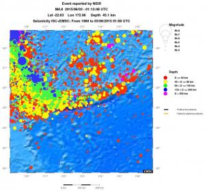 regional historical seismicity