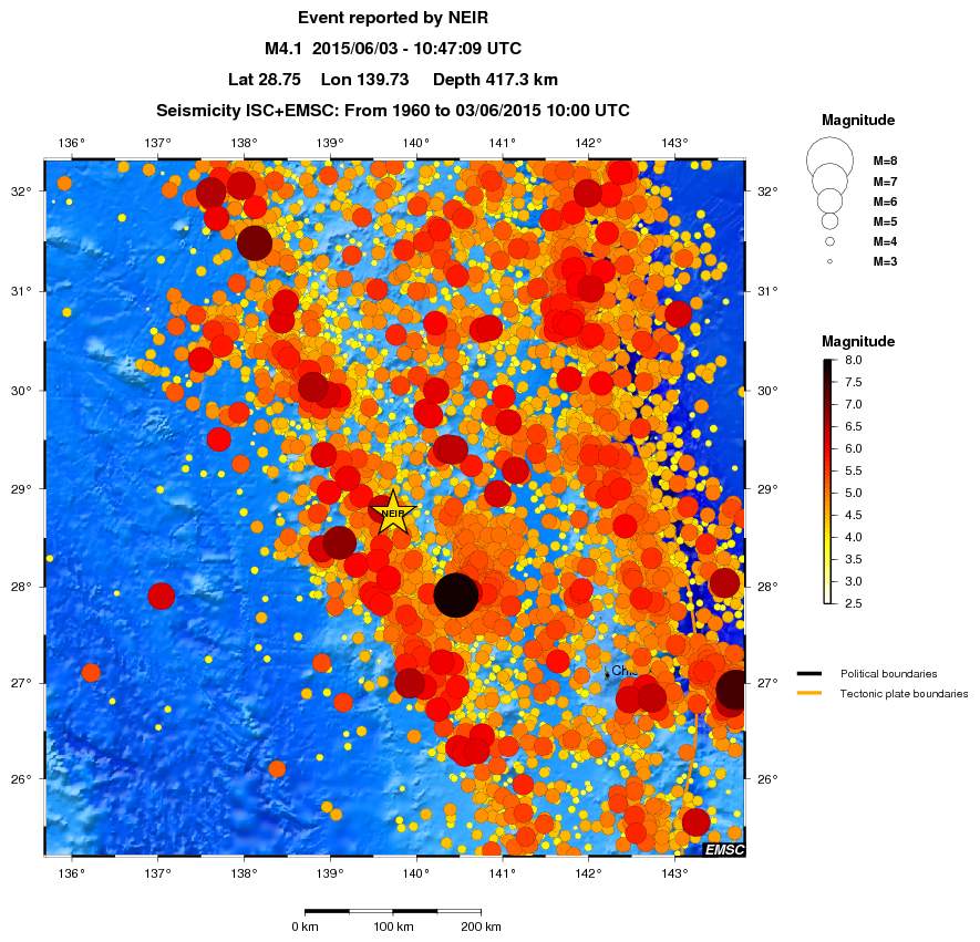regional magnitude historical seismicity