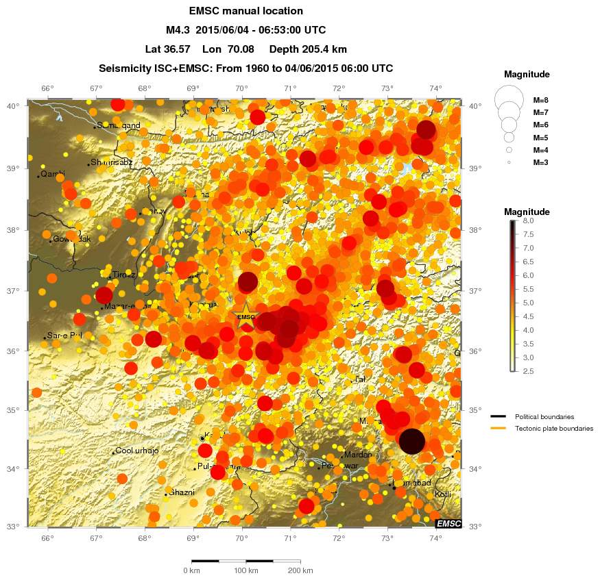 regional magnitude historical seismicity