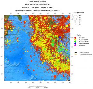 regional historical seismicity