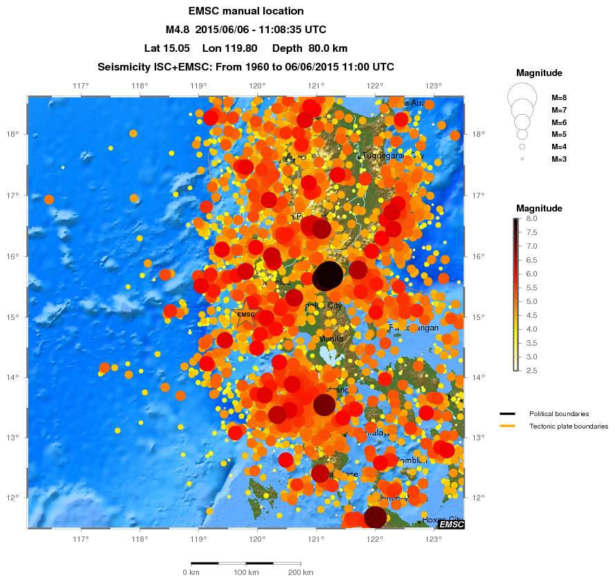 regional magnitude historical seismicity