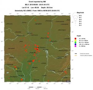 regional historical seismicity
