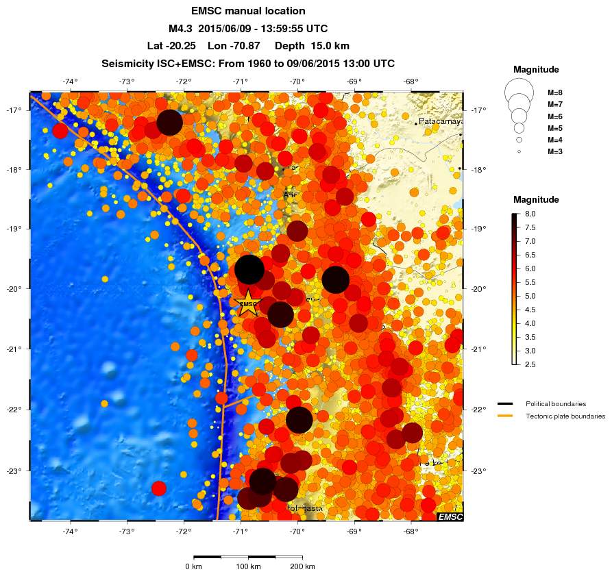regional magnitude historical seismicity