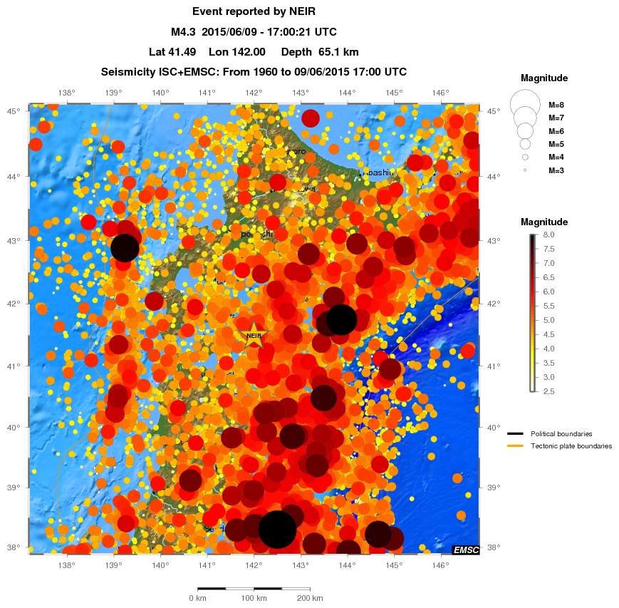 regional magnitude historical seismicity