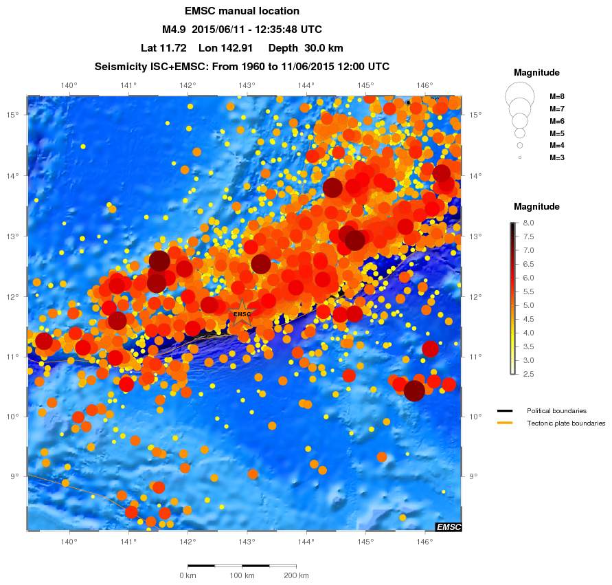 regional magnitude historical seismicity