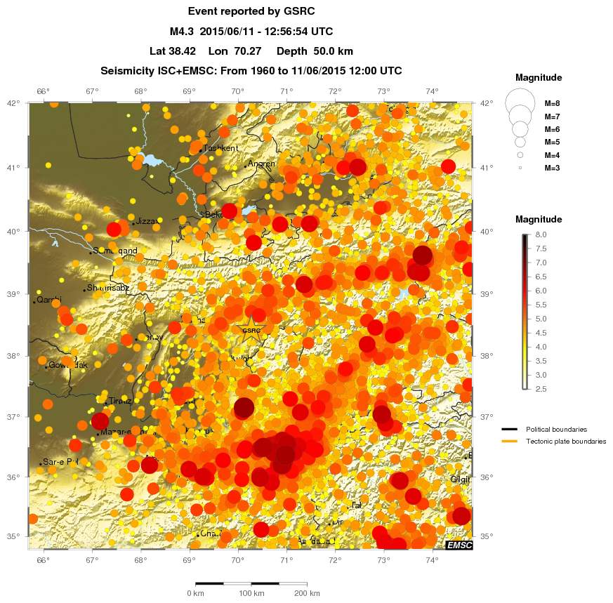 regional magnitude historical seismicity