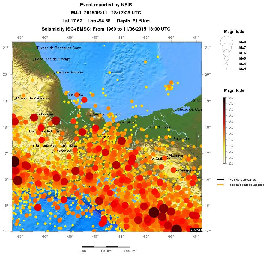 regional magnitude historical seismicity