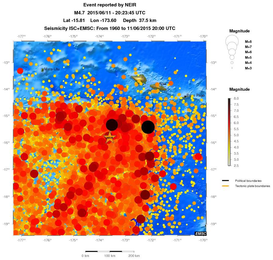regional magnitude historical seismicity