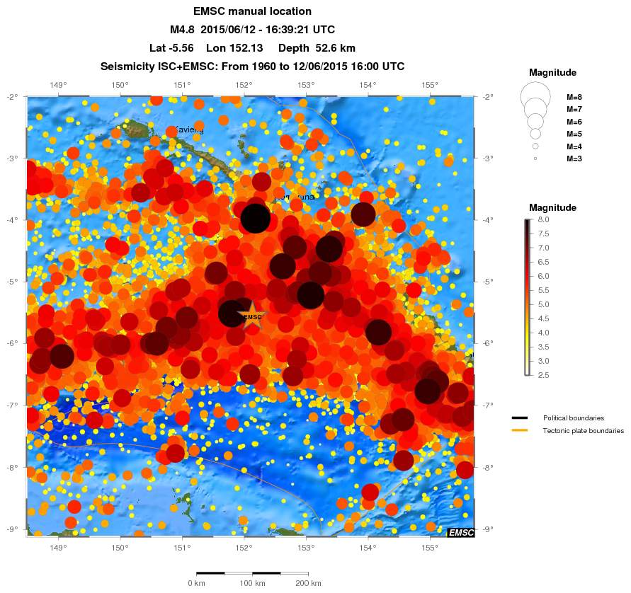 regional magnitude historical seismicity
