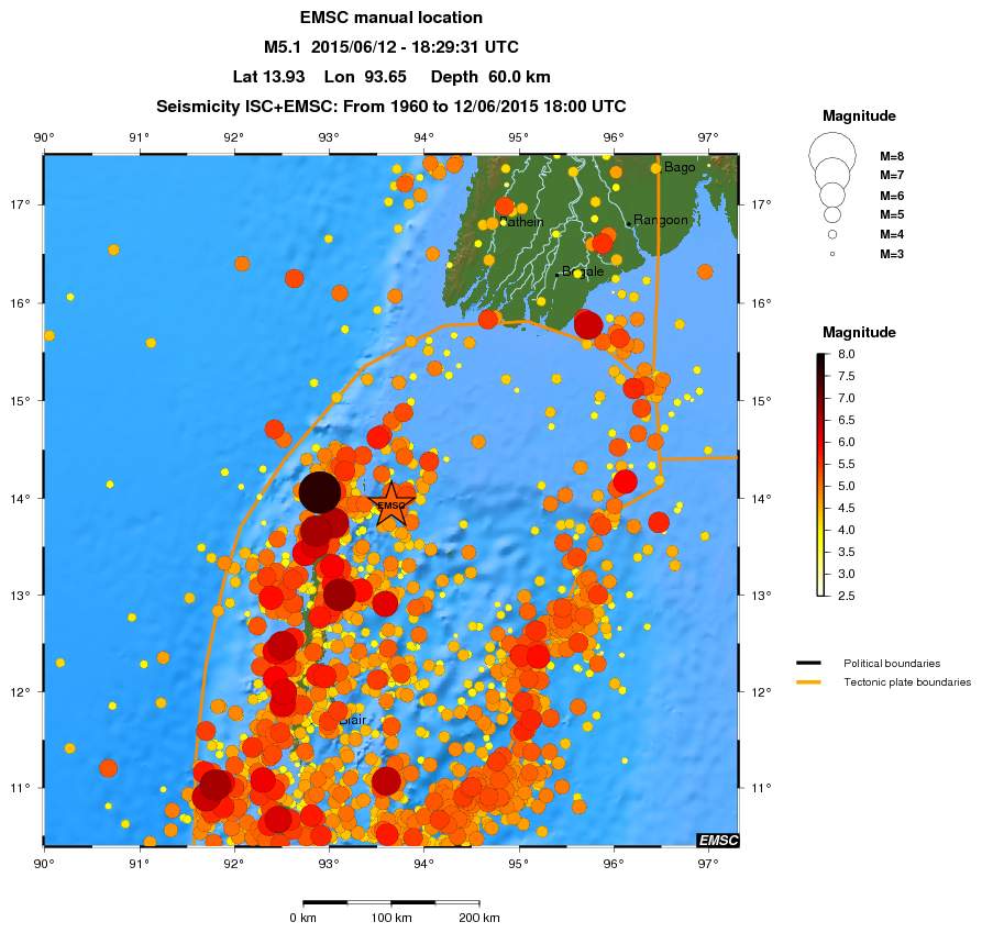 regional magnitude historical seismicity