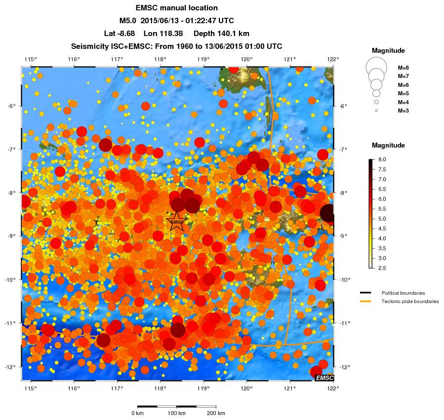 regional magnitude historical seismicity