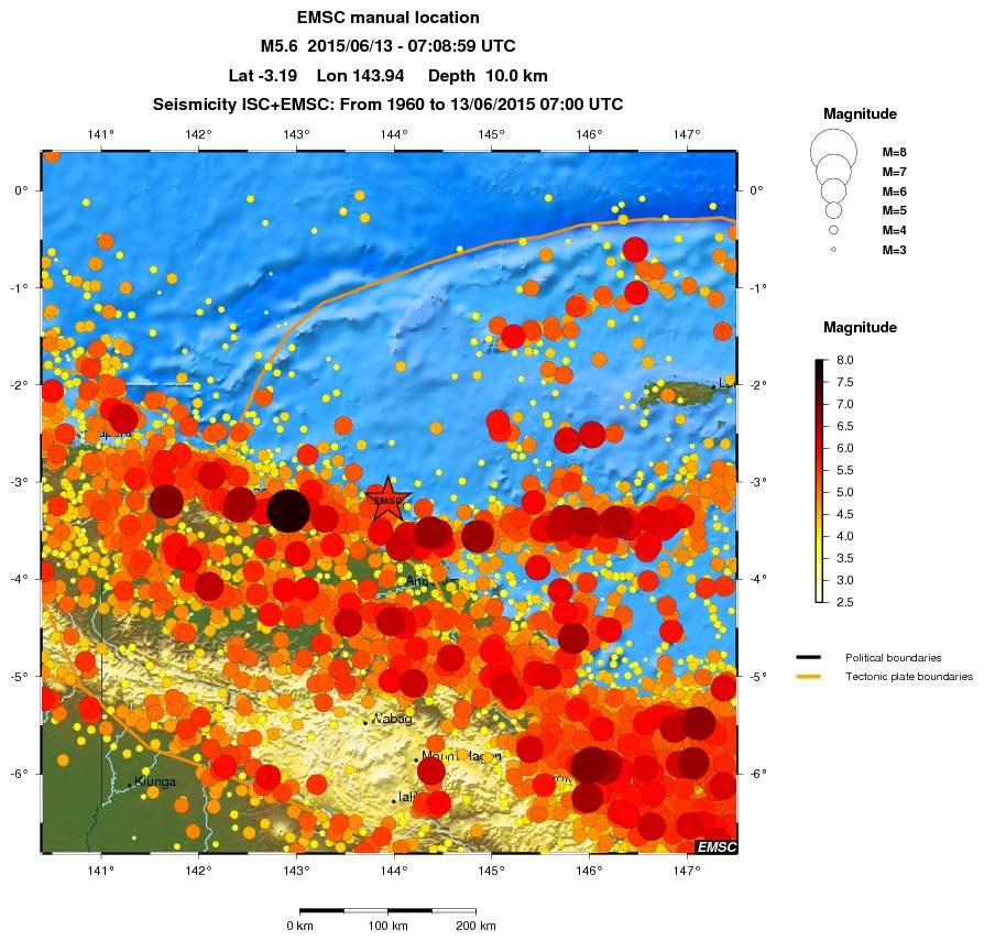 regional magnitude historical seismicity