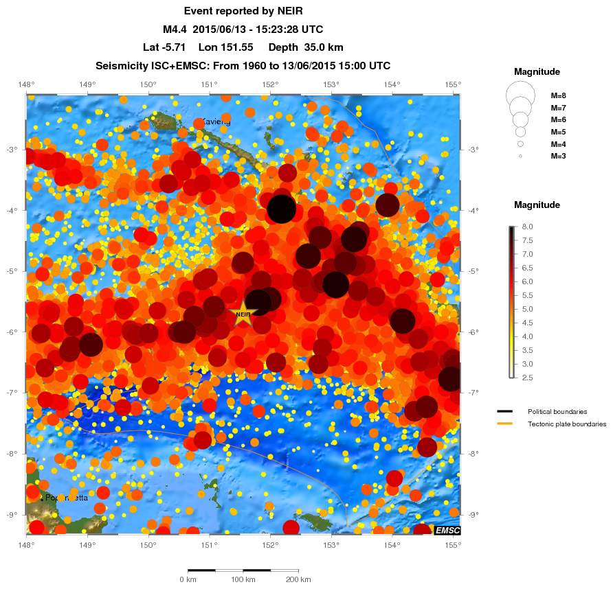 regional magnitude historical seismicity