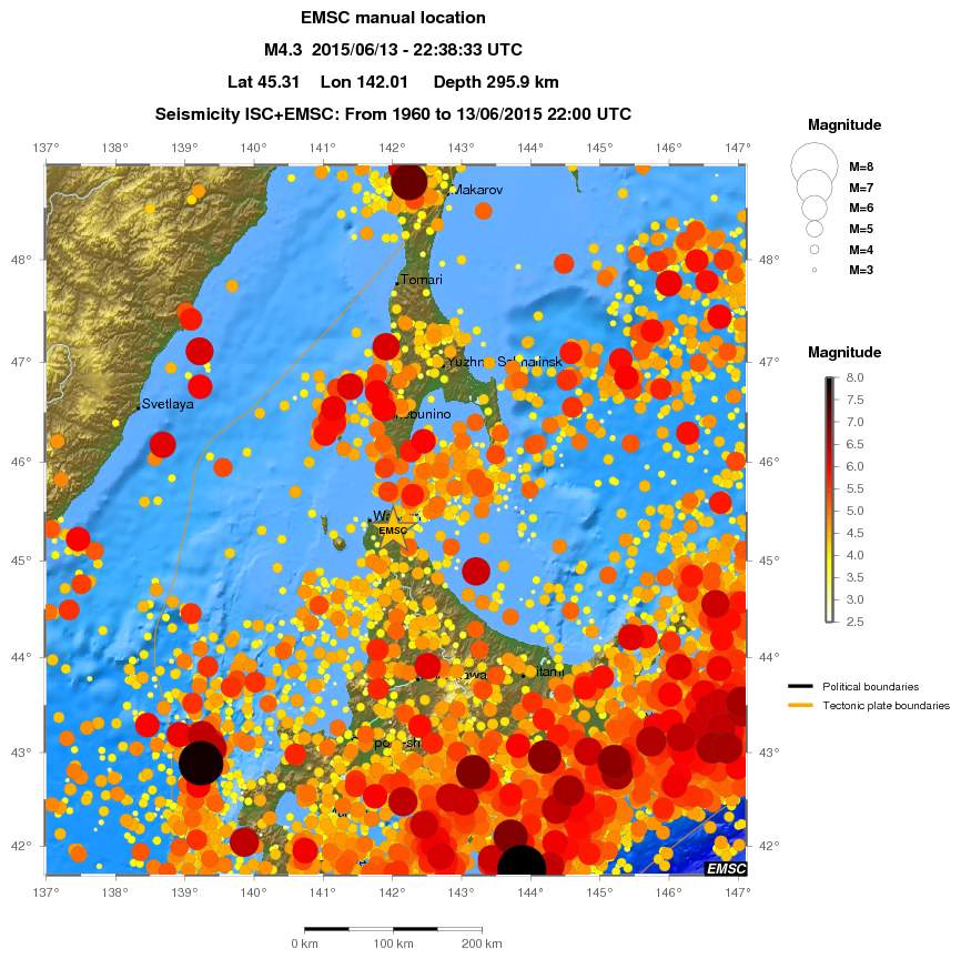 regional magnitude historical seismicity
