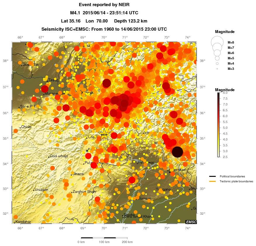 regional magnitude historical seismicity