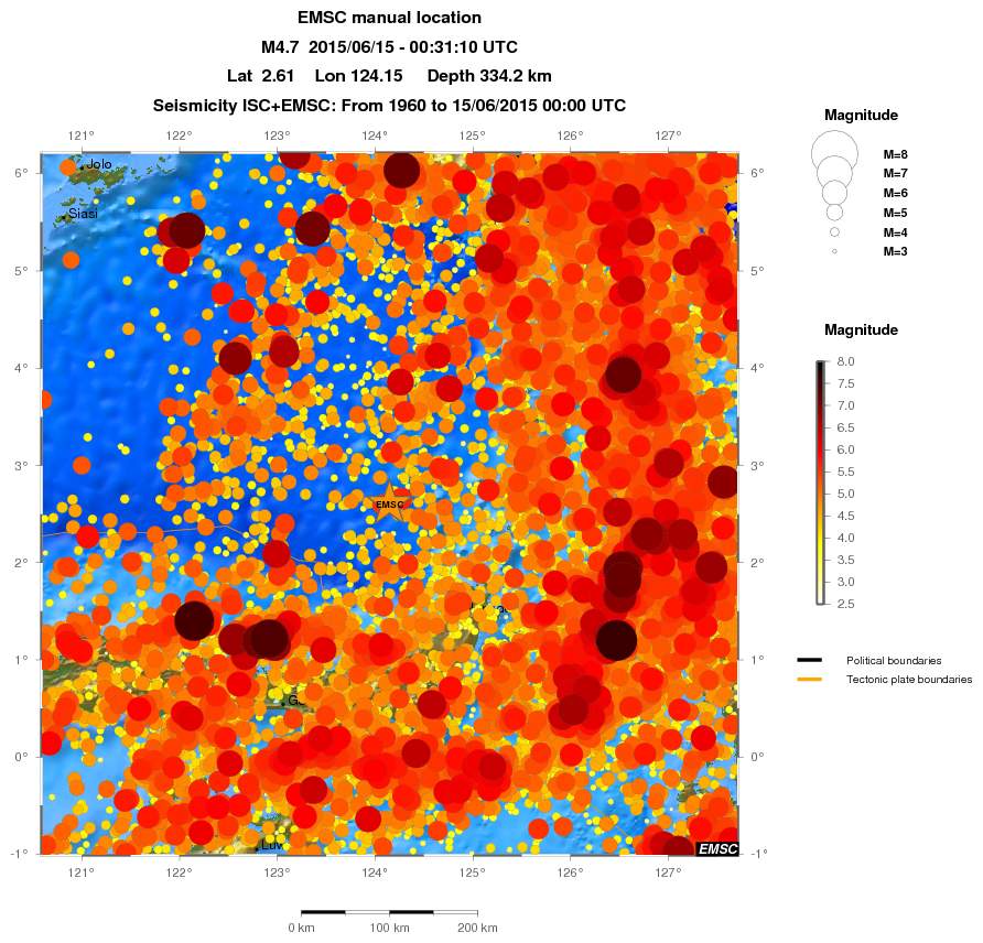 regional magnitude historical seismicity