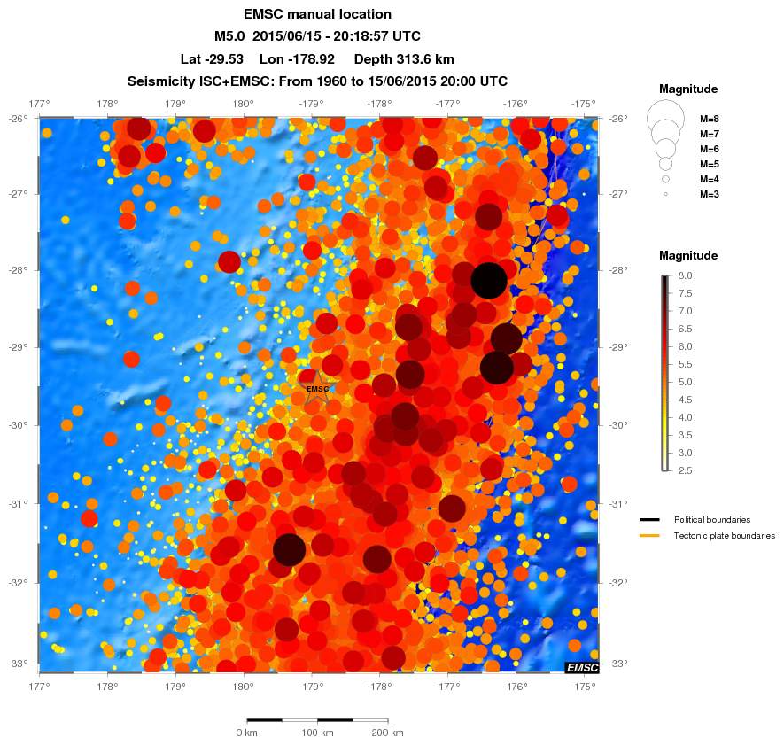 regional magnitude historical seismicity
