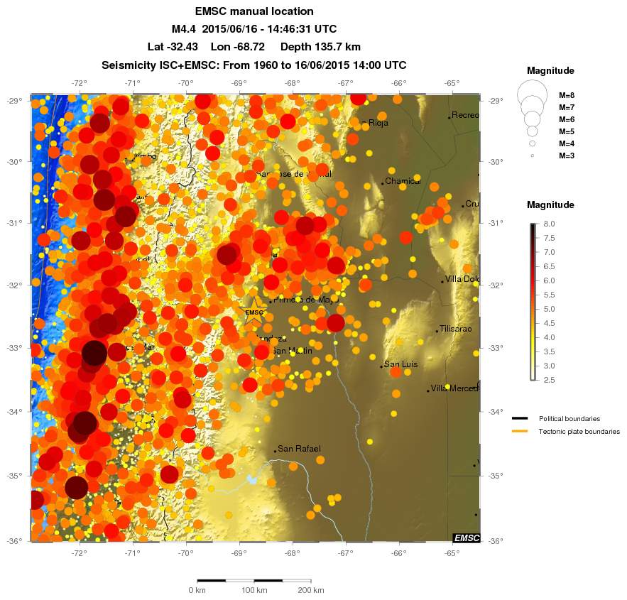 regional magnitude historical seismicity