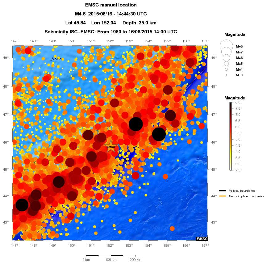 regional magnitude historical seismicity