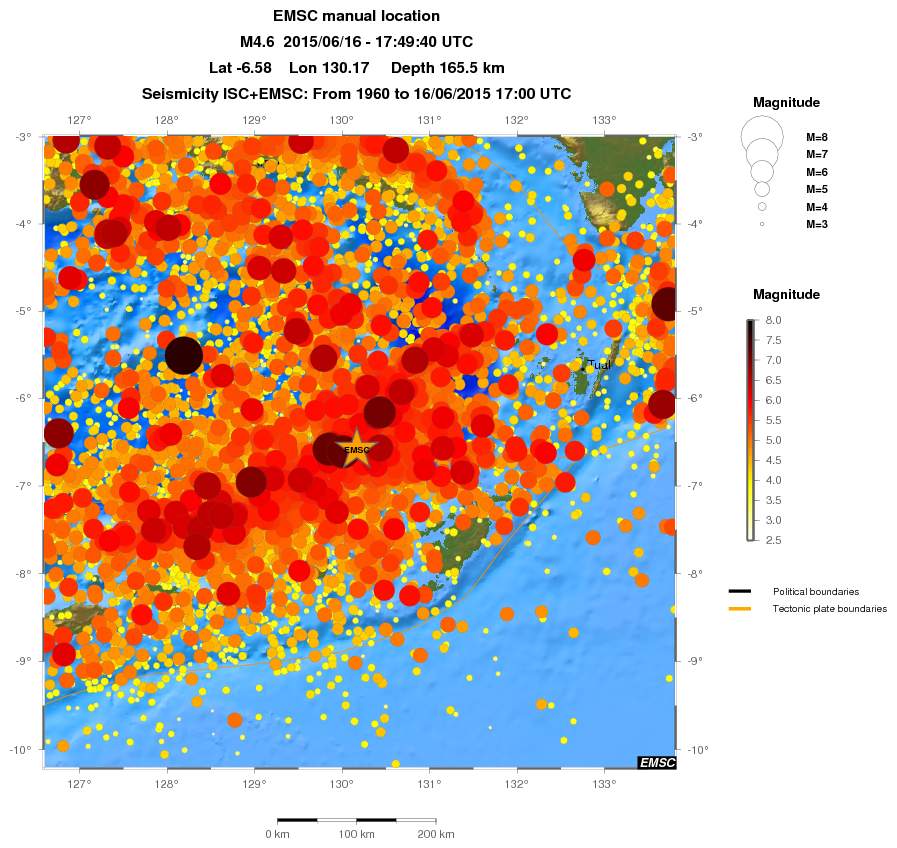 regional magnitude historical seismicity