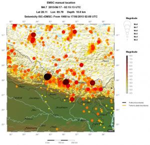 regional magnitude historical seismicity
