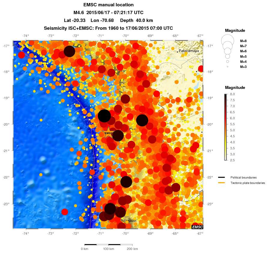 regional magnitude historical seismicity