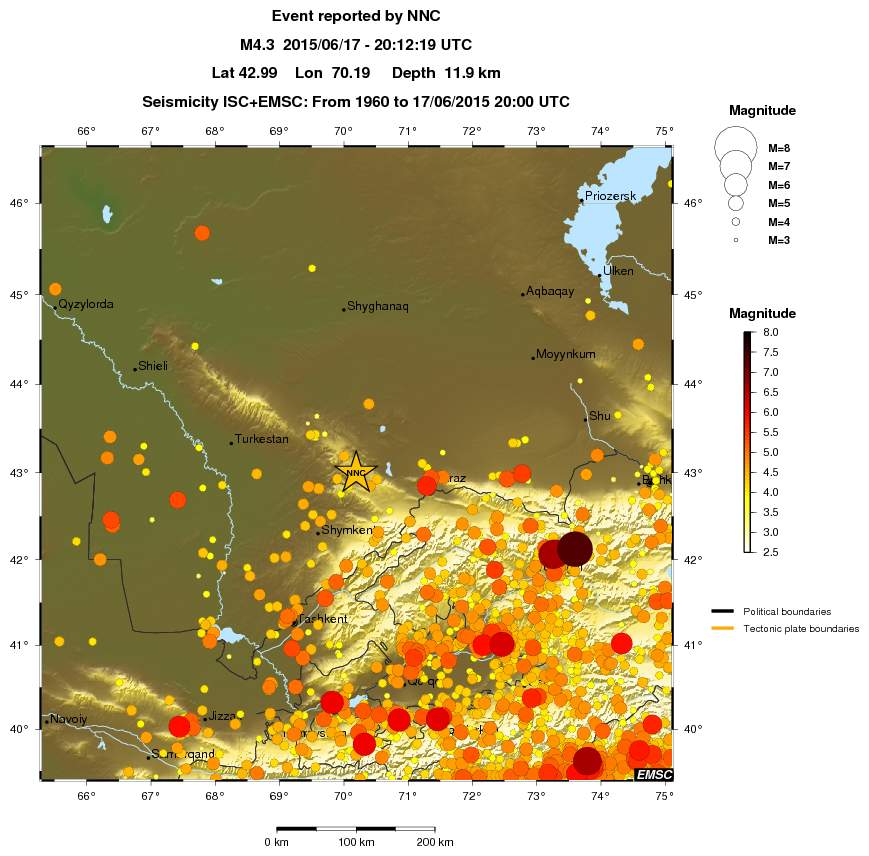 regional magnitude historical seismicity