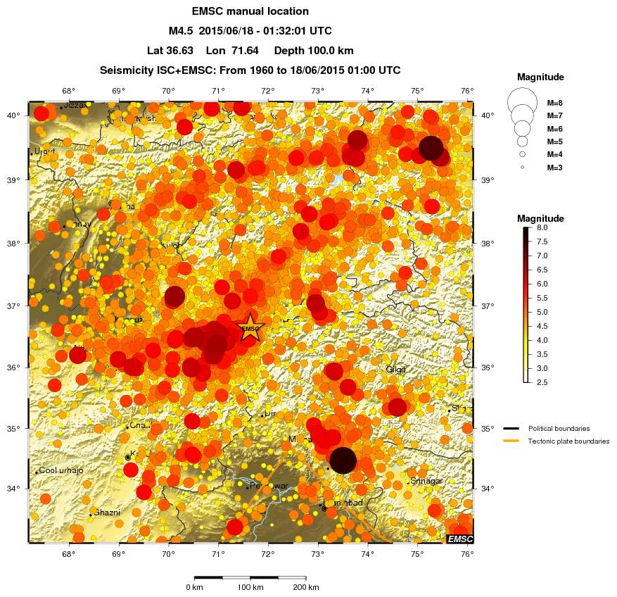 regional magnitude historical seismicity