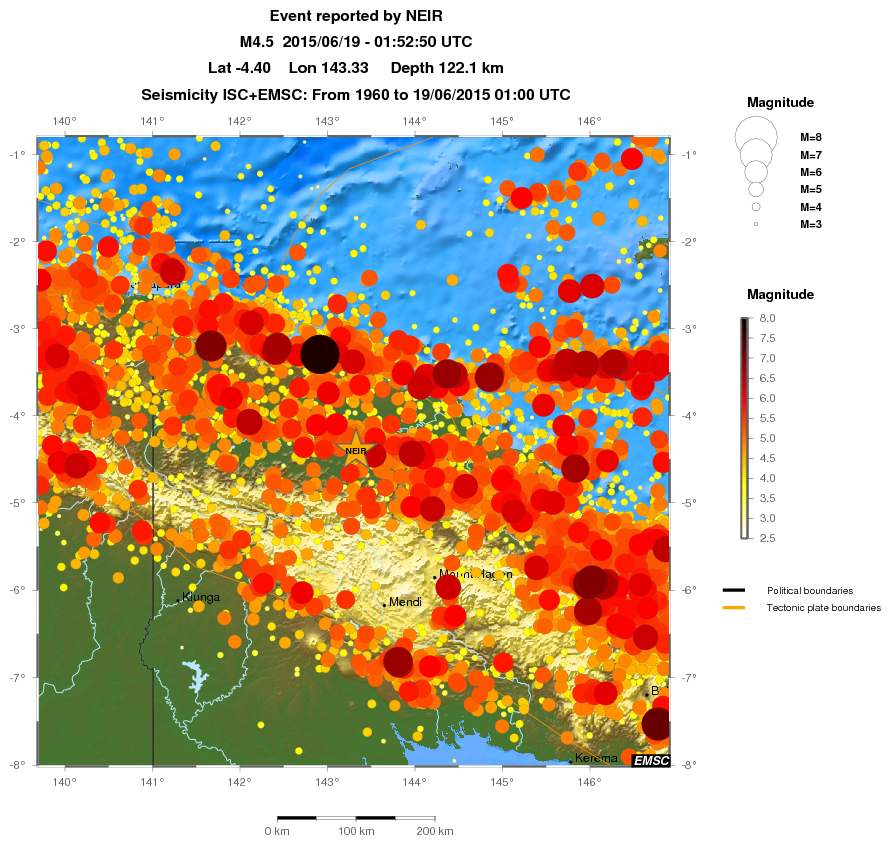 regional magnitude historical seismicity