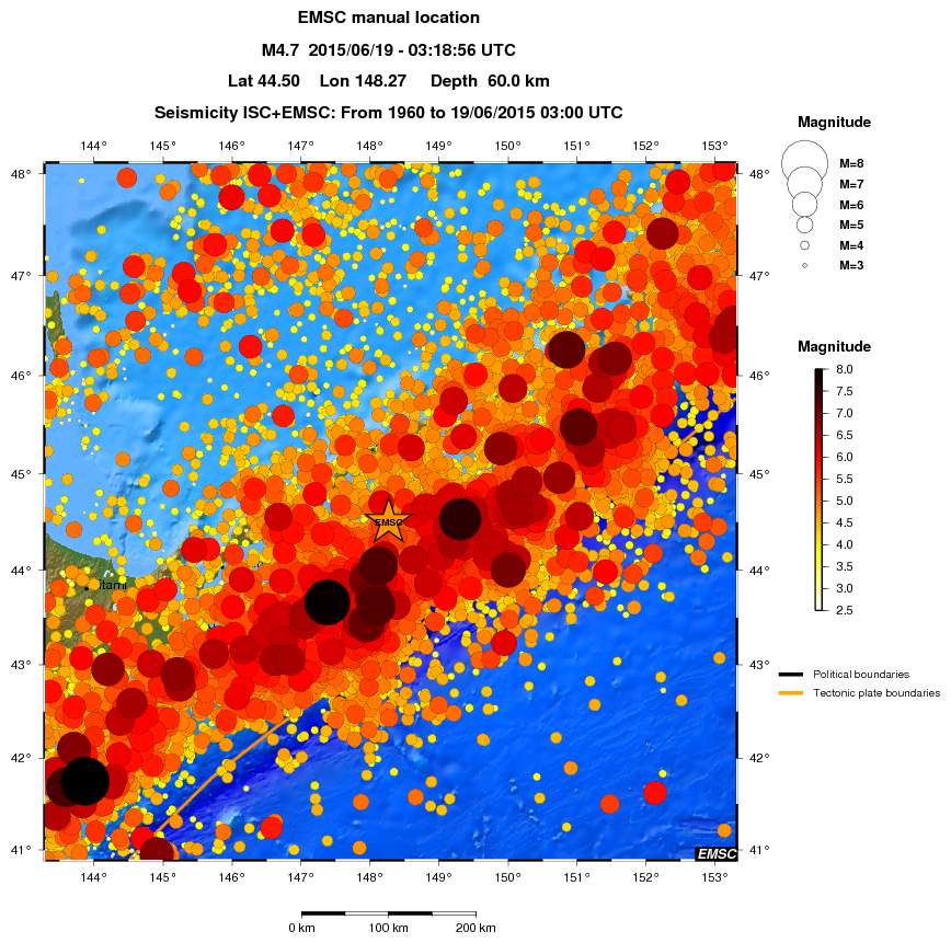 regional magnitude historical seismicity