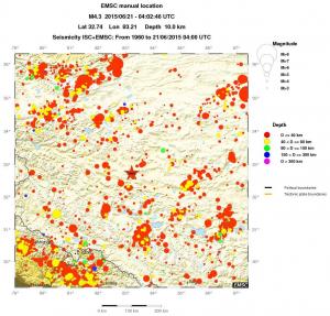 regional historical seismicity