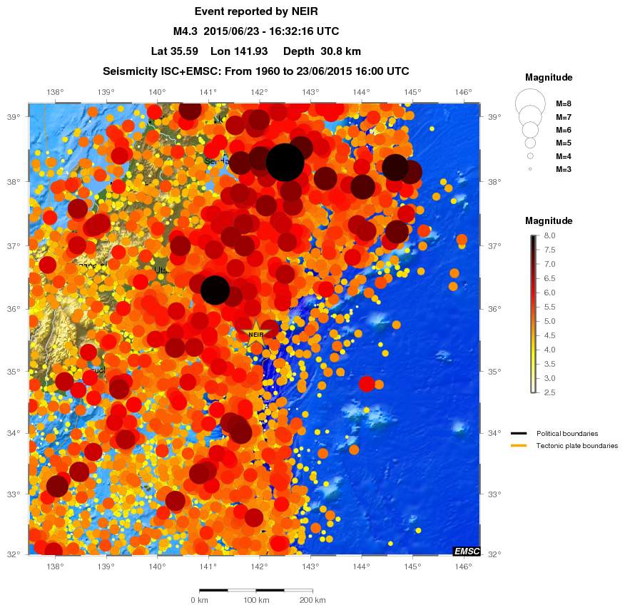 regional magnitude historical seismicity