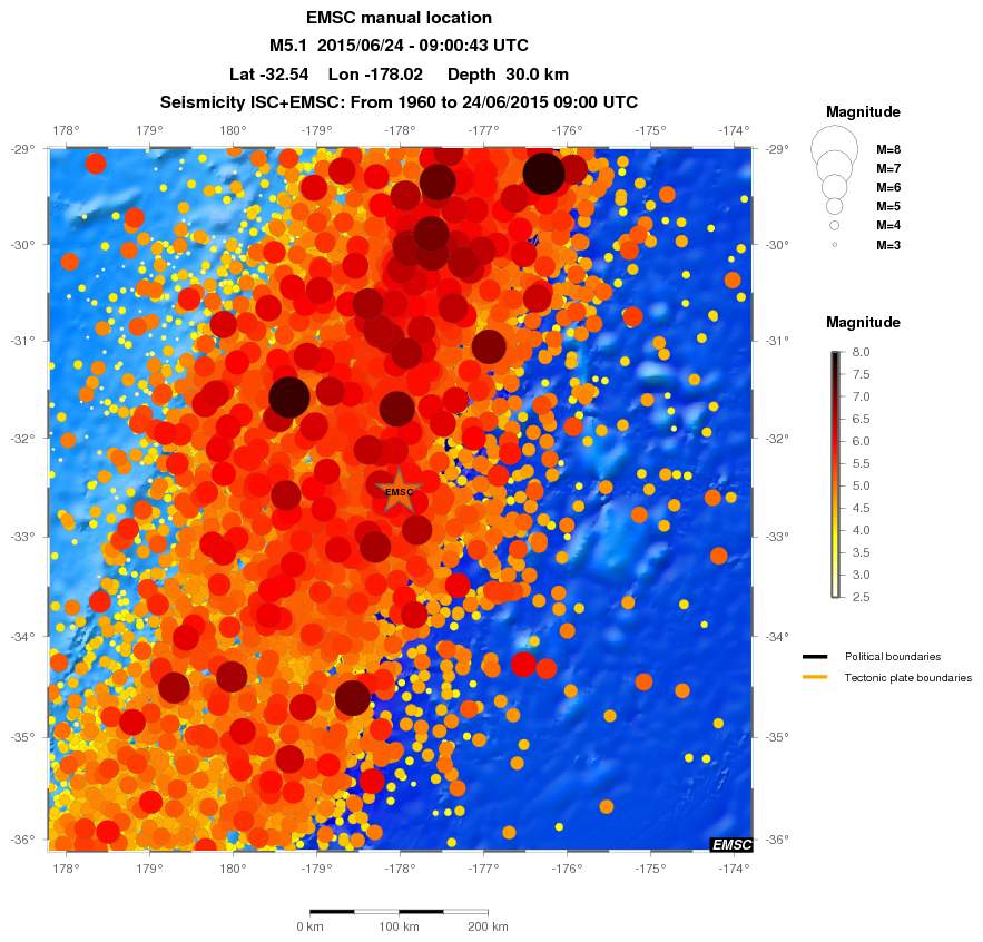 regional magnitude historical seismicity