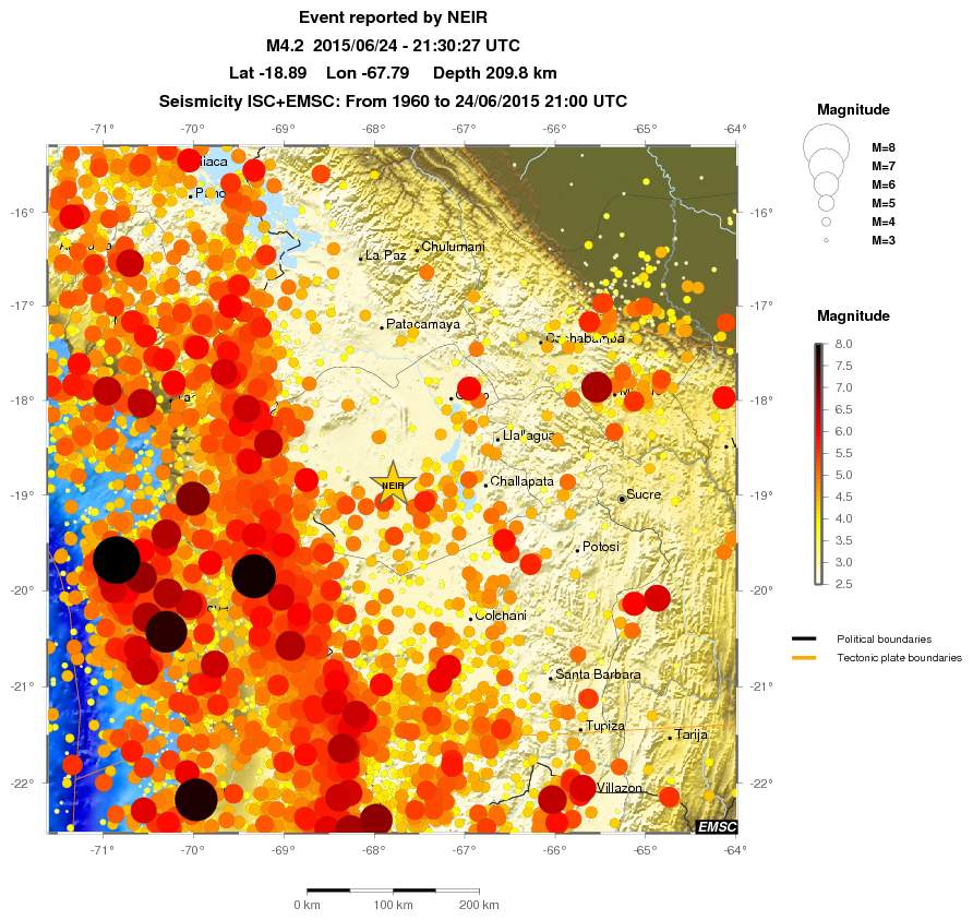 regional magnitude historical seismicity
