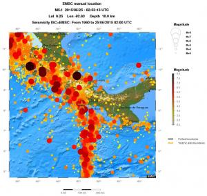 regional magnitude historical seismicity